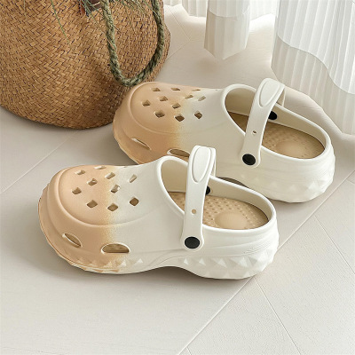 女士5.0踩屎感夏季新款洞洞凉鞋户外沙滩休闲防滑大码花园女拖鞋