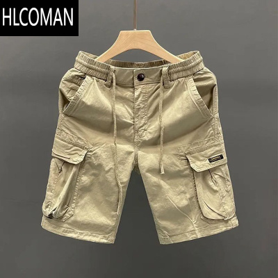 HLCOMAN工装短裤男夏季运动休闲多口袋宽松五分裤潮牌轻薄抽绳中裤子