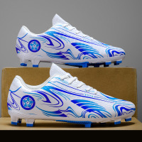 男女同款秋季新款多色拼接运动轻便舒适透气户外缓震套脚pu足球鞋