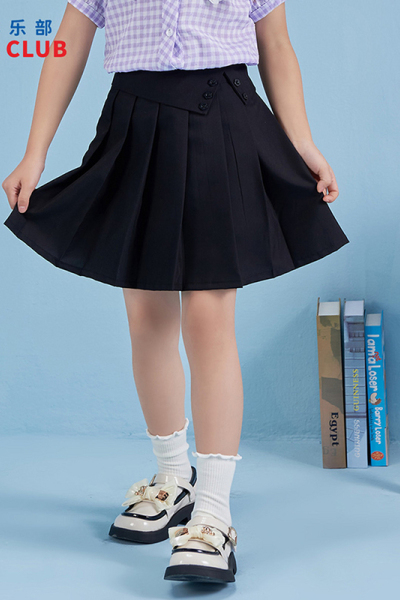[1件3折]铅笔俱乐部2025夏装新品女童短裙儿童百褶JK裙中大童百搭半身裙子