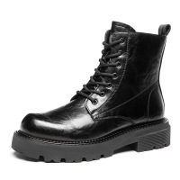 马丁靴男款真皮英伦风工装靴子潮秋冬新款高帮加绒皮靴厚底保暖棉