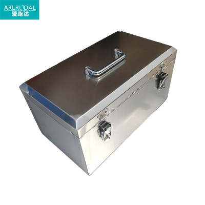 爱路达不锈钢手提工具箱可定制 35*20*18cm无隔层/个