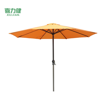 喜力健 户外休闲遮阳伞 D顶橙色-2.7米 把