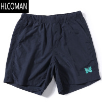 HLCOMAN精工尼龙速干蝴蝶刺绣休闲短裤男女夏季宽松彩色沙滩裤潮牌四分裤