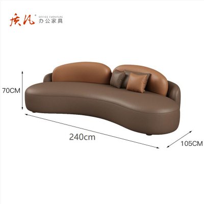 质凡酒店大堂大厅贵宾会所休息区洽谈沙发组合 长240沙发