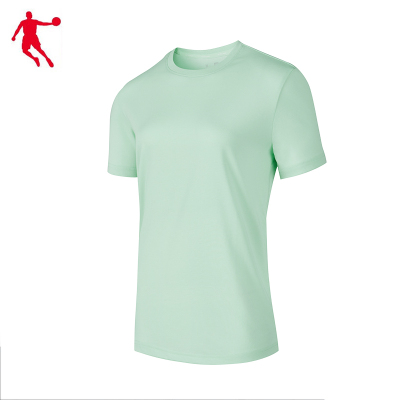 乔丹 运动T恤衫 针织短袖T恤衫 圆领短T 男女同款 团建旅行短袖 KHS23221357 件(冰瓷绿 M)