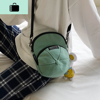 夏天小清新创意帆布包包女包新款2020夏季百搭ins单肩斜挎包小包NEW LAKE女斜挎包