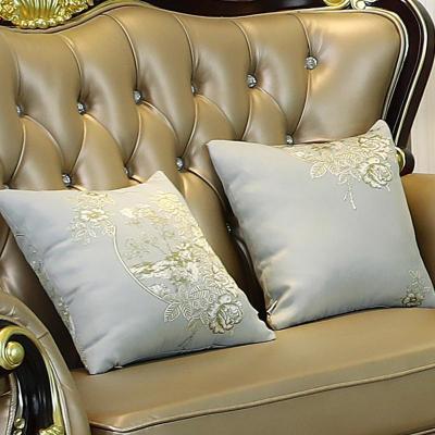 家柏饰(CORATED)新中式沙发抱枕长方形可拆洗抱枕套不含芯正方形靠枕套靠垫淡