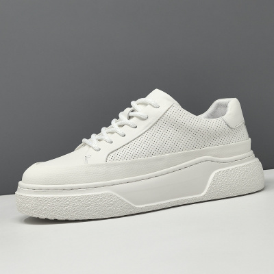 男生头层牛皮百搭板鞋男款潮鞋真皮欧洲站男鞋男士小众高端休闲鞋