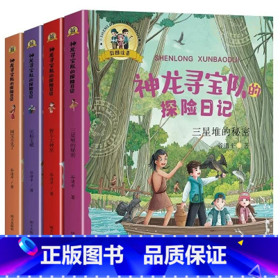 神龙寻宝队的探险日记 共4册 [正版]神龙寻宝队的探险日记 共4册谷清平著彩图注音国宝不见了智斗大神巫三星堆的秘密沉船宝