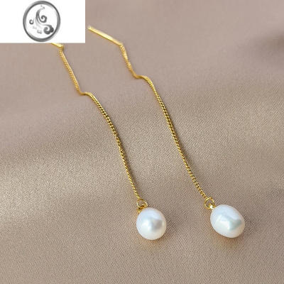 JiMi淡水珍珠耳饰女高级感气质925银银针耳坠2023年新款吊坠耳线