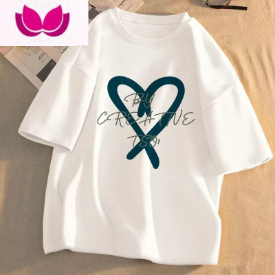 七斓短袖t恤女2023年夏季新款印花学生宽松韩版圆领盐系百搭上衣服潮