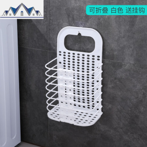 脏衣篮衣服收纳筐家用收纳桶洗衣篮免打孔置物架可折叠脏衣篓 三维工匠收纳篮