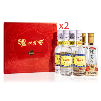 泸州老窖 E4K2礼盒*2(60版52度100ml*4+1952 52度100ml*2)浓香型白酒