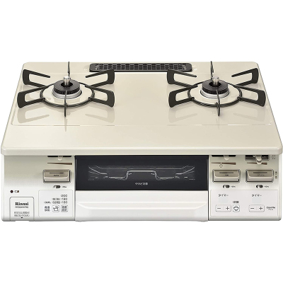 日本原装进口RINNAI林内燃气灶烤箱灶 lakucie系列两眼灶 RT66WH7R-CWL-LPG液化气