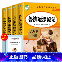 快乐读书吧六年级下(全4册) [正版]快乐读书吧六下全套4册小学生课外书籍鲁滨逊漂流记老师汤姆索亚历险记骑鹅旅行记鲁滨逊