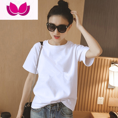 七斓短袖t恤女2023年新款设计感小众白色ins潮宽松大码复古别致上衣夏