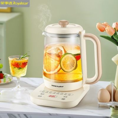 荣事达(Royalstar)养生壶煮茶壶烧水壶电热水壶恒温壶玻璃花茶壶预约自动保温1.8L家用办公室YSH18L28