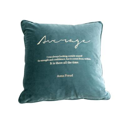 美帮汇北欧INS丝绒烫金抱枕滚绳靠枕客厅沙发床头靠垫飘窗装饰枕可拆洗