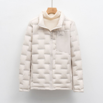 90绒新国标户外轻薄羽绒服女秋冬短款立领保暖上衣外套