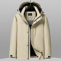 三防户外羽绒服男士连帽冲锋衣秋冬新款石墨烯蓄热羽绒服