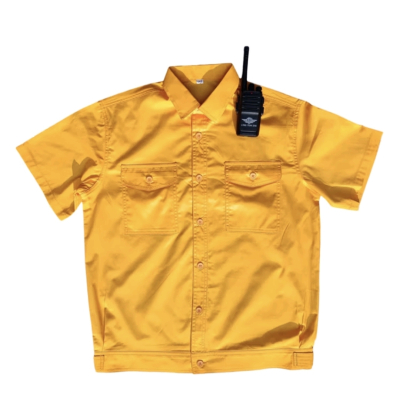 惠铁夏季标志服短袖工作服 翻领 件