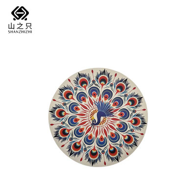 山之只 商务皮革托盘垫 直径33cm 张