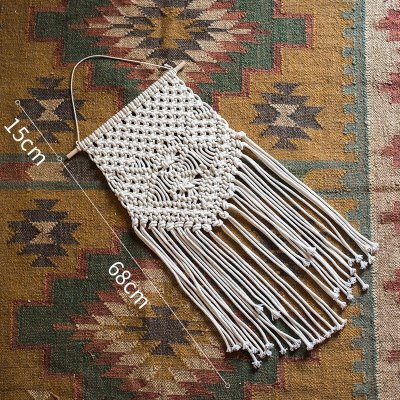美帮汇手工艺术流苏挂毯波西米亚INS北欧墙面壁饰民宿装饰 D款