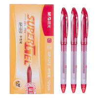 晨光 M&G 拔帽中性笔 GP-1212 0.38mm (红色) 12支/盒盒