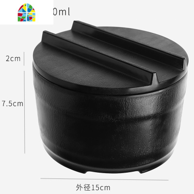 方便面日式泡面碗带盖密胺餐具大号家用学生宿舍饭盒便当盒饭碗 FENGHOU [大号]密胺泡面碗+筷子+酸枣木汤勺