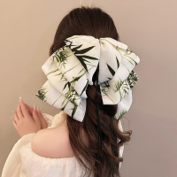 新中式蝴蝶结水墨画发夹发饰女超仙古风汉服后脑勺弹簧夹发卡头饰送女朋友老婆情人节七夕生日礼物