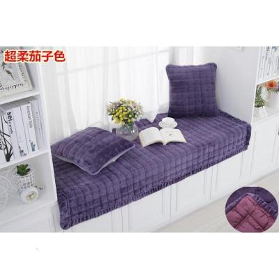 美帮汇秋冬加厚毛绒飘窗垫 窗台垫子定做订欧式阳台防滑榻榻米坐垫椅垫