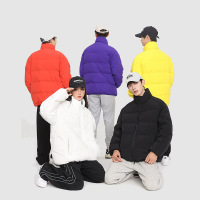 羽绒服男女同款潮牌秋冬季加厚面包服潮流男士立领百搭外套面包服