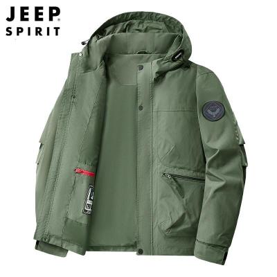 JEEPspirit夹克男士连帽时尚户外休闲运动外套男新款简约百搭6303