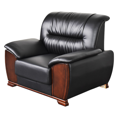 臻远 ZY5110353 办公沙发办公室简约会客商务沙发 牛皮单人位