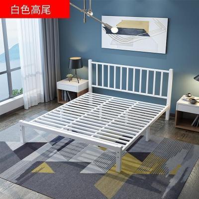 森美人现代简约铁艺床宿舍双人床男生一米五单人女家用欧式公寓