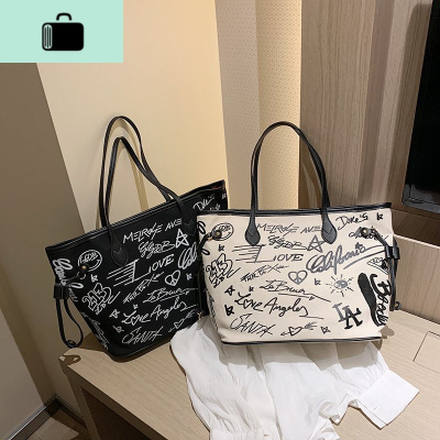 包包新款2020网红百搭潮单肩夏季大容量洋气流行时尚斜挎托特包女NEW LAKE女斜挎包