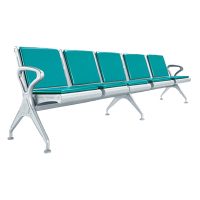 臻远ZY-JCY-24 连排椅机场椅公共座椅等候椅 绿色排椅五人位