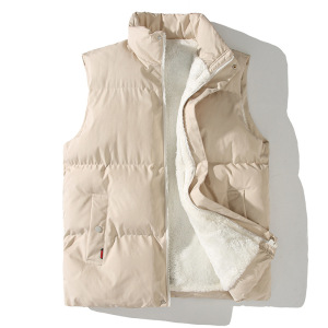 冬装新款马甲男保暖棉服马夹情侣简约潮牌加绒加厚无袖背心外套男