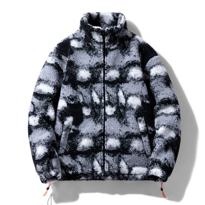 秋冬季迷彩羊羔绒防风防寒外套加厚男装上衣保暖潮流休闲棉衣棉服