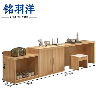 铭羽洋行李架电视柜组合2.6m(含凳)组