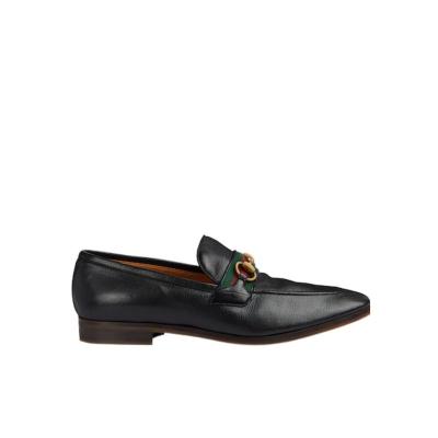 古驰(GUCCI)羊皮马衔扣乐福鞋男户外休闲鞋平底舒适百搭配饰织带