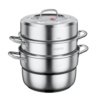 三禾蒸锅30cm多功能大容量304不锈钢导热均匀GZ30E3