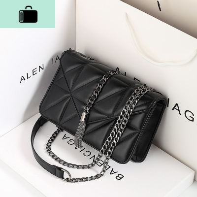 2020新款皮女包流苏包双链条斜挎包软皮单肩包百搭质感小包包女NEW LAKE女斜挎包