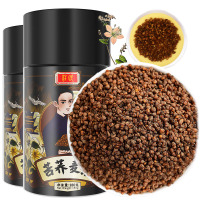 庄民 黑苦荞茶180g/罐*2 共360g 全胚芽大颗粒 精选花草茶叶泡水