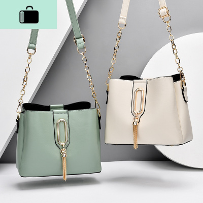 包包女2020新款潮女包时尚大气百搭单肩包多隔层斜挎包水桶包女NEW LAKE女斜挎包