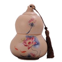 源御露(Yuan Yu Lu)福建武夷红茶浓香型发酵花果香型正山小种陶瓷罐散装葫芦罐装茶叶150g