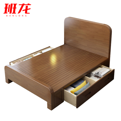 班龙公寓床1.35*2米胡桃色张