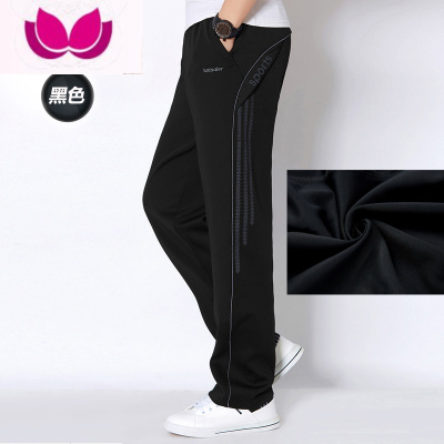 七斓款男士直筒宽松运动裤加大码潮流垂坠感透气中腰休闲裤长裤
