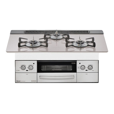 日本林内燃气灶25年新款LISSE75嵌入式三眼灶煤气炉烤箱自动烤配烤盘天然气RHS71W42J4RSTW